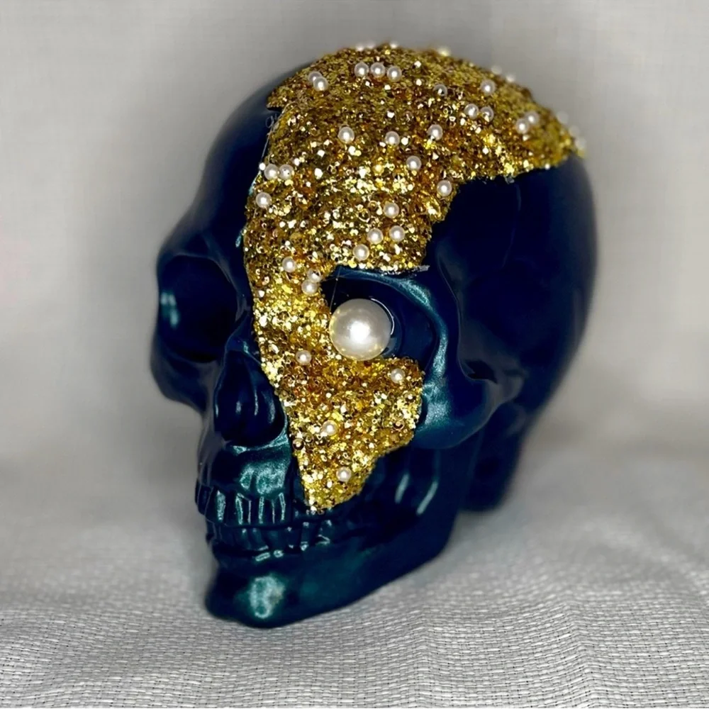 3 for $15 SALE Target Bullseye Halloween Black Blue Gold Decorative Skull